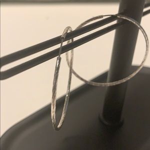 Silver hoop earrings 4 cm GUC